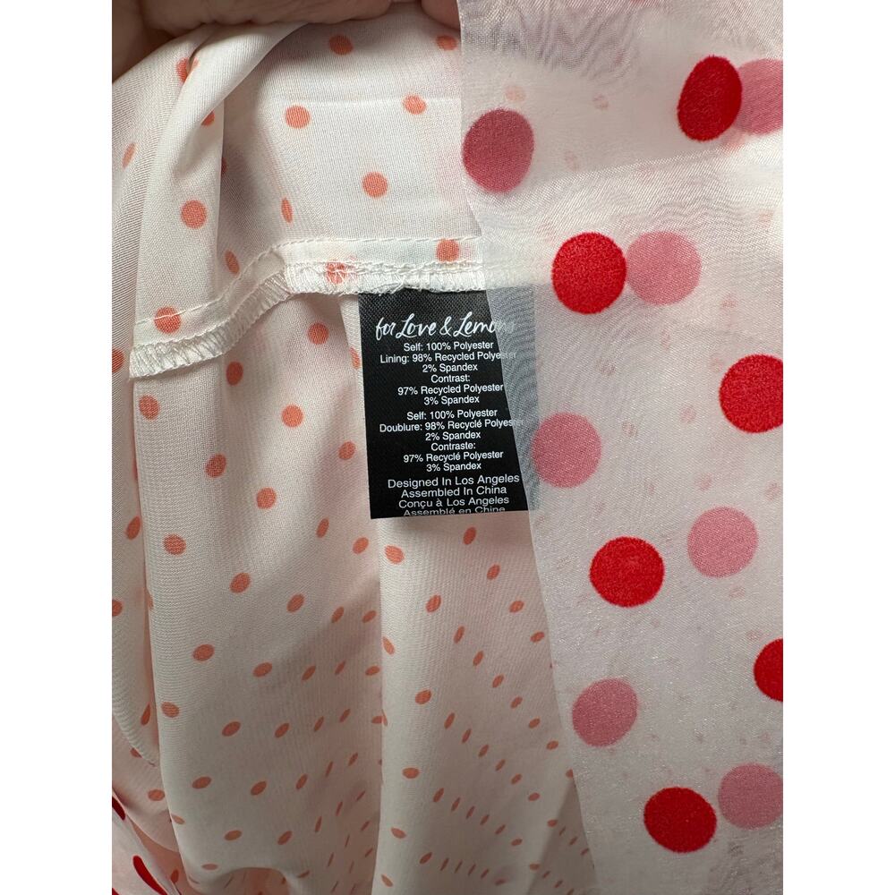 For Love & Lemons Dress Rhoda Red Polka Dot, Empire Waist, NWT, Womens Size S - Picture 8 of 9